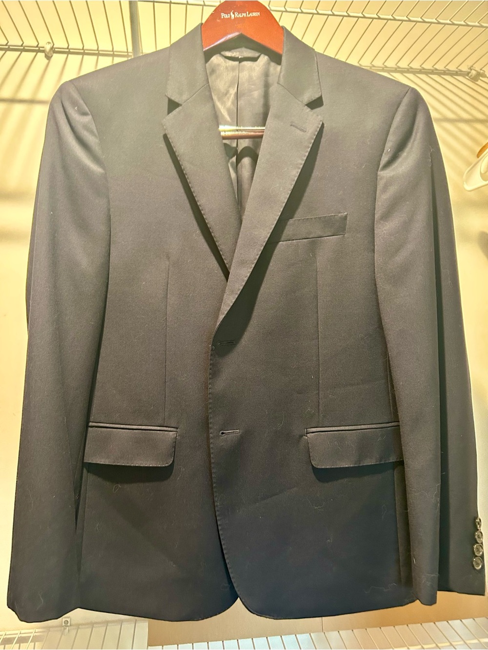 Lauren Ralph Lauren Men's Navy Blue Blazer Slim Fit 100% Wool Outer 39S